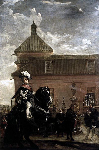 Prince Baltasar Carlos with the Count-Duke of Olivares at the Royal Mews